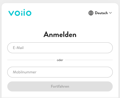 Anmeldefenster