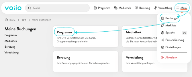 Buchungen Programm