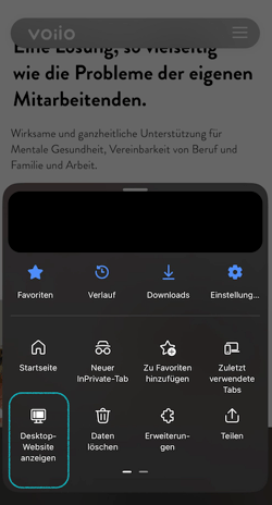 Desktop-Webseite anzeigen