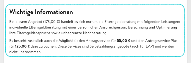 Kosten in Wichtige Informationen