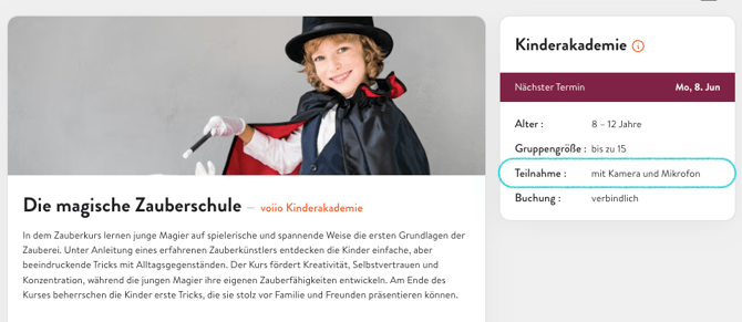 Teilnahme Kinderakademie